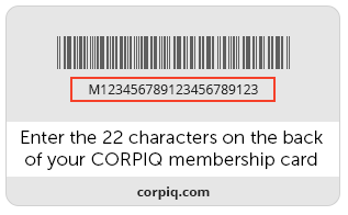 CORPIQ member card