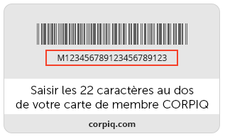 Carte de membre CORPIQ